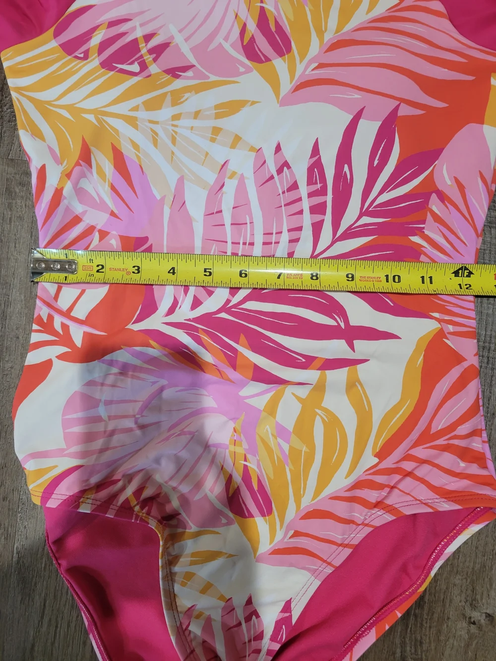 Roxy Women’s Long Sleeve One-Piece Swimsuit in Pink, Yellow, White - Picture 5 of 8